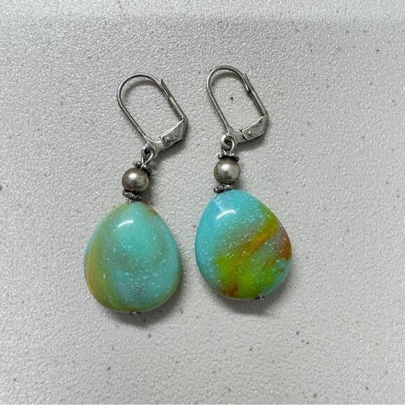 Set of Three Dangle Earrings Boho Green Purple Pierced Womens Jewelry - Picture 6 of 7